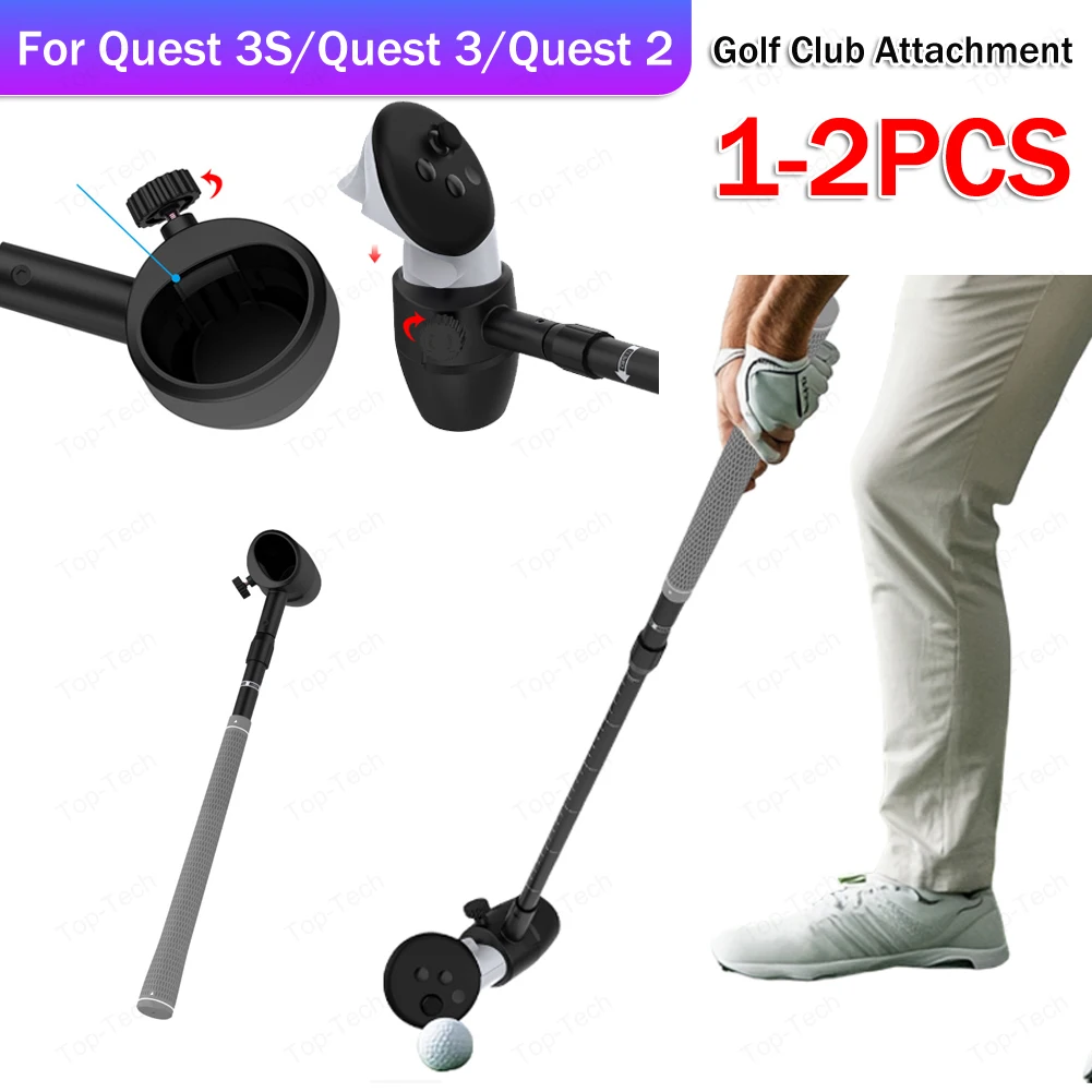 Aperto de jogo para taco de golfe vr, para meta quest 3s quest 3 quest 2, acessórios, extensões de controlador, acessório para taco de golfe vr, 1-2 peças