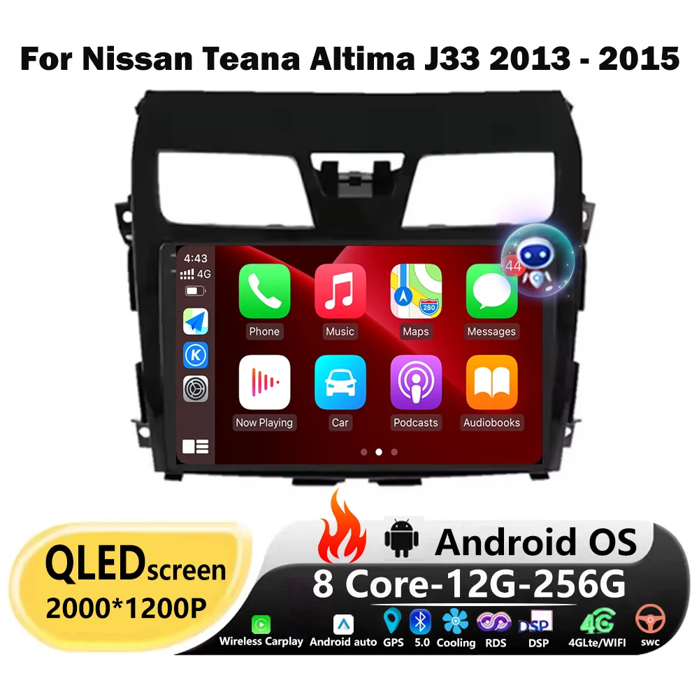 

Android Auto Carplay For Nissan Teana Altima J33 2013 2014 2015 Car Radio Multimedia Video Player Navigation GPS 4G WIFI BT DSP