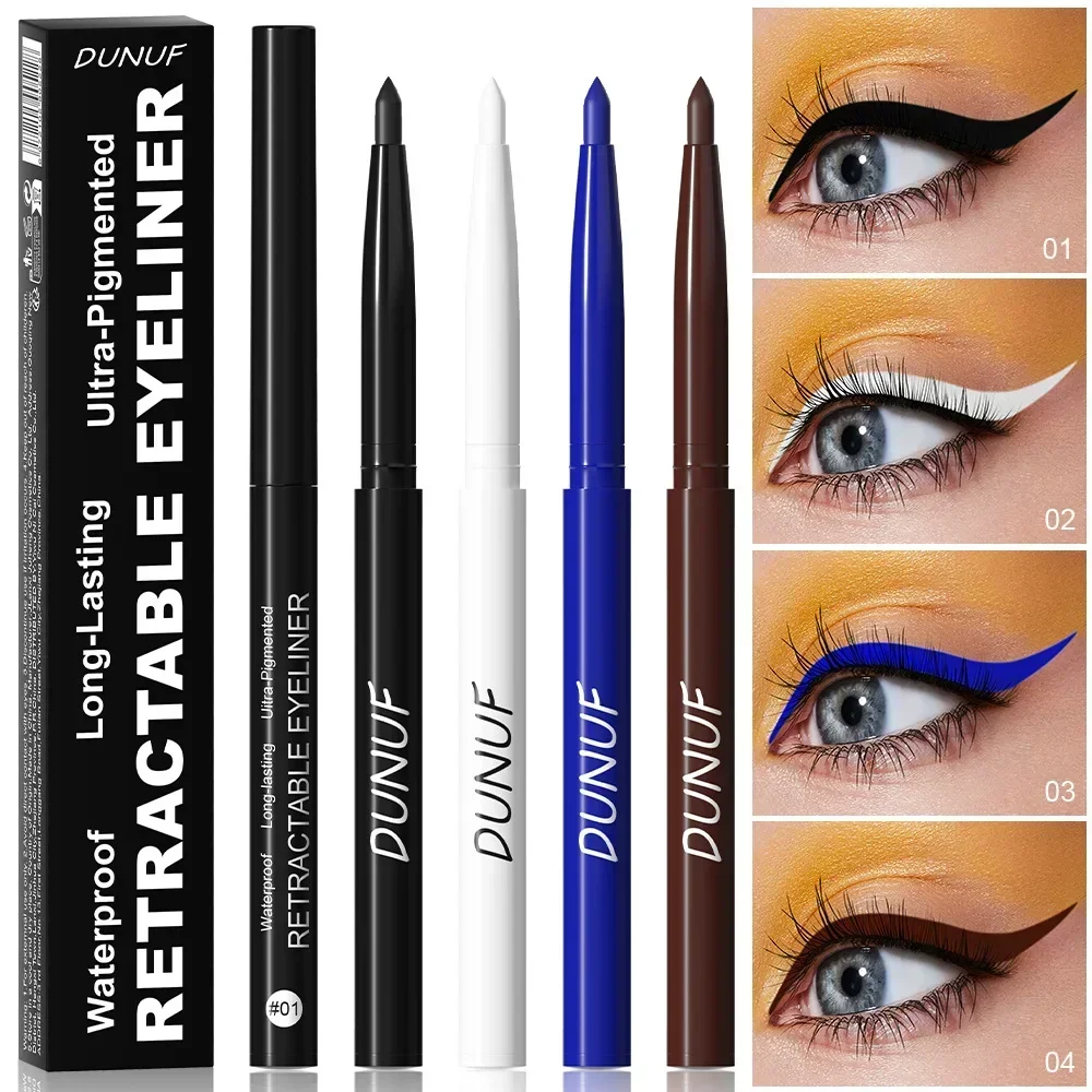 DUNUF Eyeliner Pencil Smooth Waterproof Eyeliner Gel Long-lasting Blue Black Brown Soft Easy Wearing Eyeliner Pen New