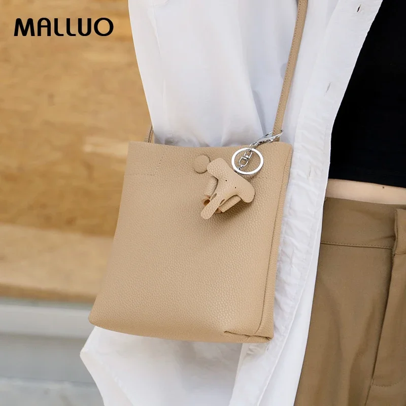 Bolsos cruzados de cuero genuino para mujer, bolsos de hombro de cuero de vaca para mujer, moda simple, monedero cuadrado pequeño sólido para mujer