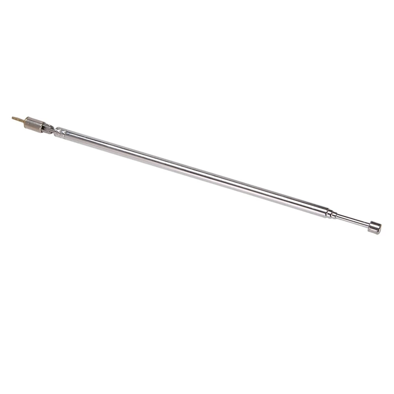 6 Pair 62.5Cm 24.6 Inch 4 Section Telescopic Stainless Steel AM FM Radio Universal Antenna