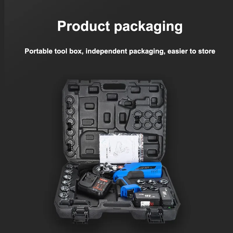 EZ-300電動油圧式ケーブル圧着工具、バッテリー駆動、10-300mm²油圧ケーブルラグ圧着ペンチ