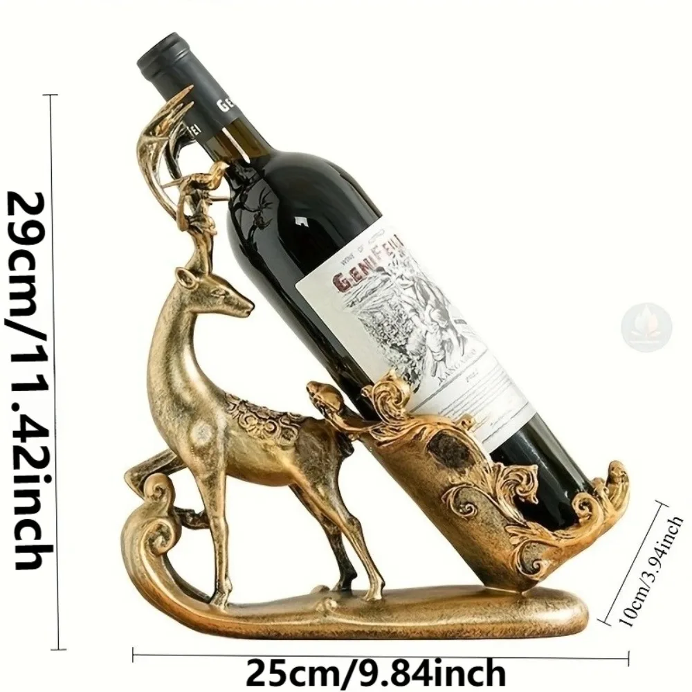 Reindeer Wine Bottle Holder Modern Resin Sculpture for Tabletop Decor Wine Rack for Kitchen Dining Room Gift for Wine Lover