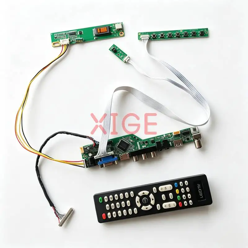 

For B154EW02 B154EW04 B154EW01 B154EW08 Matrix Controller Drive Board DIY Kit LVDS-30Pin 1280x800 HDMI+VGA+AV+USB 1280*800 1CCFL