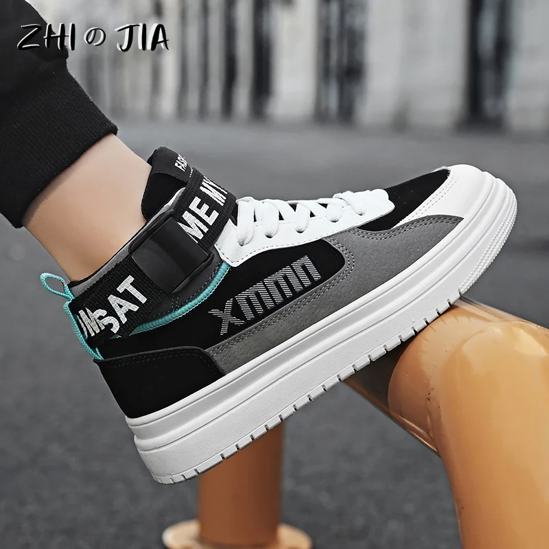 

New Autumn Winter High Top Casual Sports Board Shoes Boys Girls Non Slip Elevated Sneaker Students Everyday Versatile Footwear