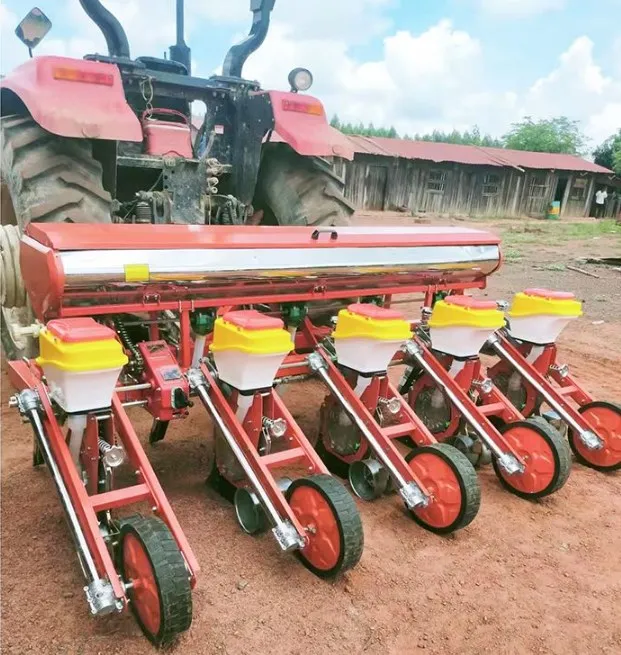 【Hot】Farm Seeder 2-6 Rows Pneumatic Corn Seeder Maize Planter With Fertilize Box Corn Planter Machine Seeder