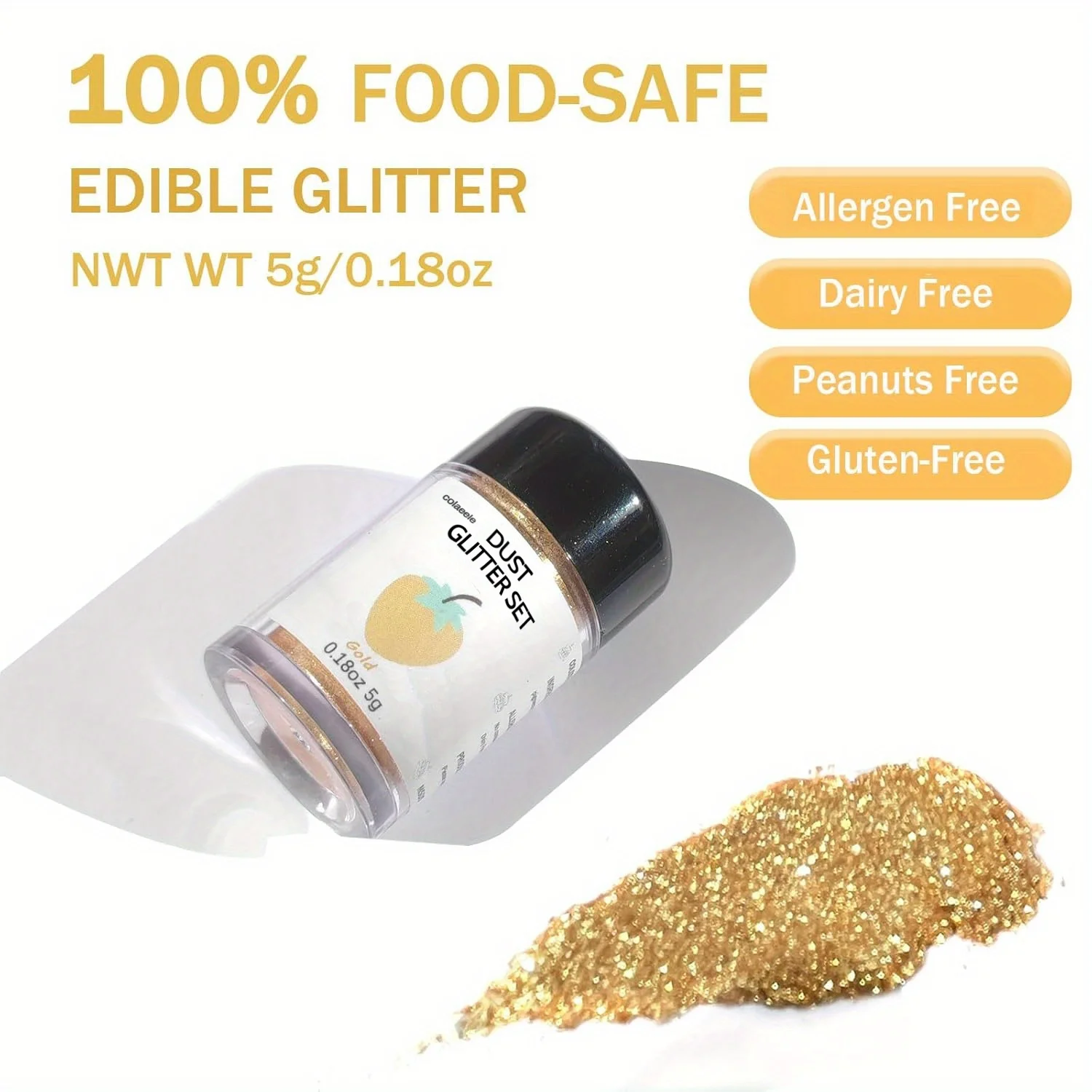 Mehrfarbiger Staubglitter, DIY-Bastelpailletten, Dekorativer Glitzerpuder für Backwaren, Geburtstagsgeschenk, Dekorativer Glitzer – Detail 5