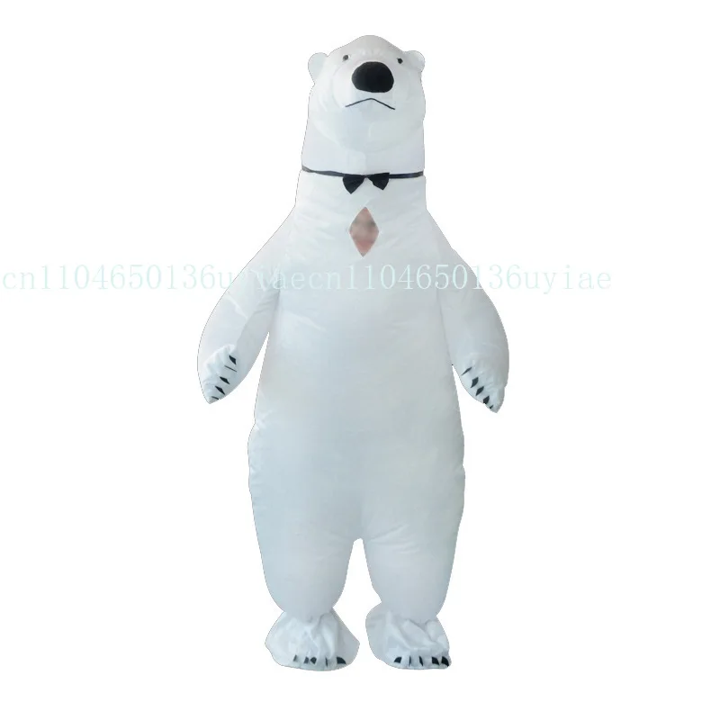 عيد الميلاد الدب القطبي نفخ زي جديد عيد الميلاد عطلة حفلة أداء جو الدعائم الملابس الكرتون لجميع الأعمار