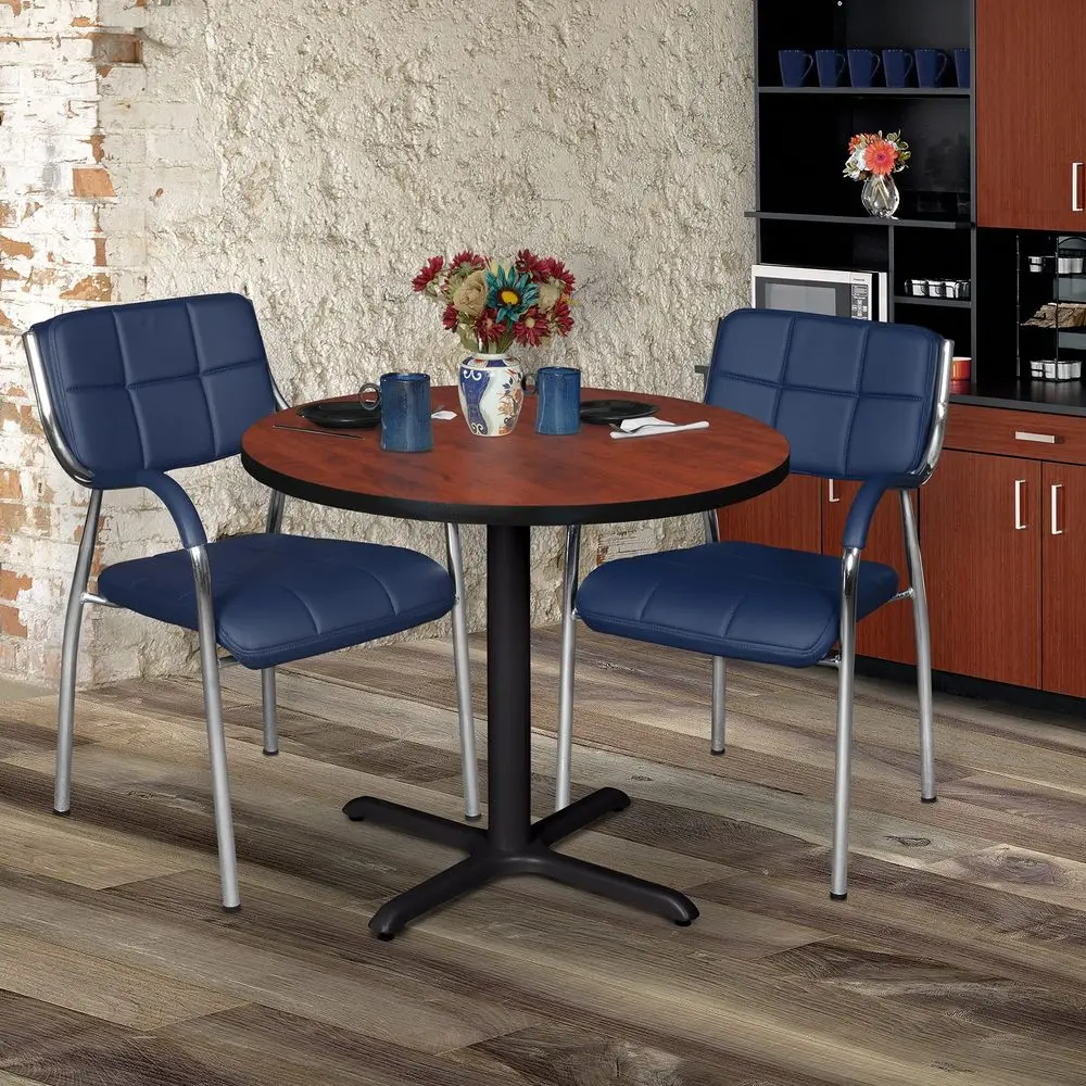 

Cain Small 30 in. Round XBase Breakroom Table Cherry