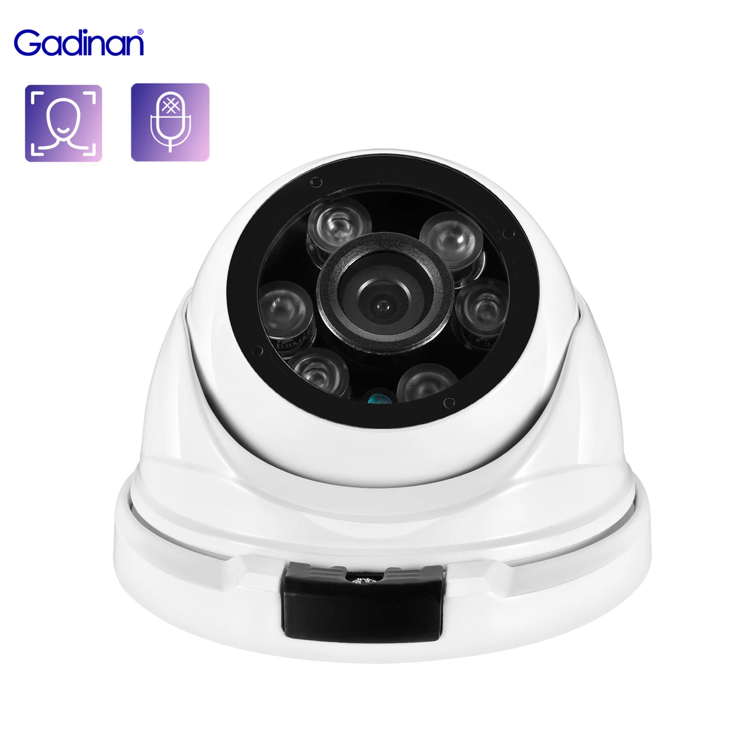 

Gadinan HD 5MP IP Camera SONY IMX335 Face Detection Audio Record Outdoor Waterproof Dome ONVlF Security Surveillance CCTV Camera