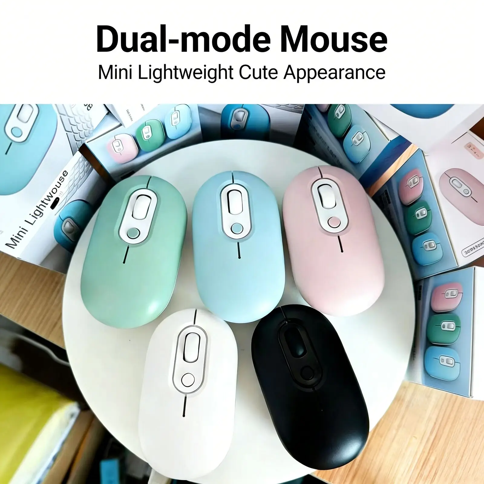 

RGB Backlight Silent Mouse, 2.4G+Bluetooth Dual-mode, Rechargeable Lightweight Ergonomic Silent Mice For PC Laptop Office Work