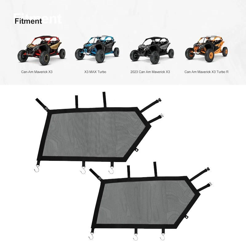 

X3 Window Net Left & Right Upper Door Window Screen For 2017-2024 Can Am Maverick X3 & X3 Max Front Window