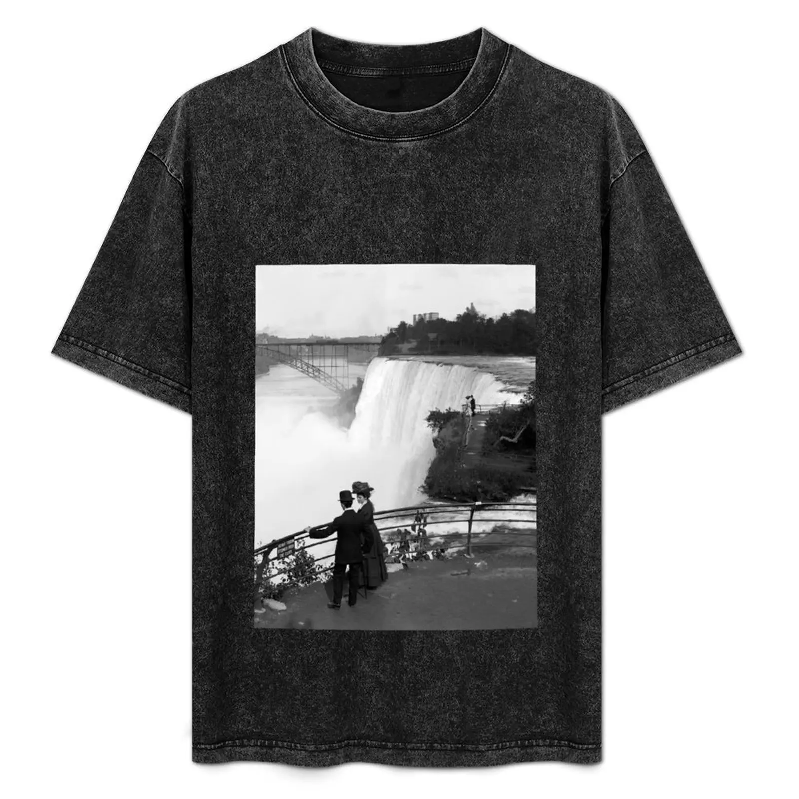 Vintage Niagara Falls - View From Goat Island - 1908 T-Shirt Active Wear Sports T-Shirt for Men