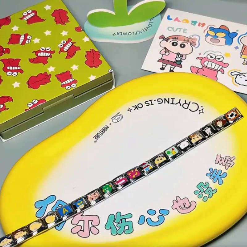 Neues Kawaii Crayon Shin-chan Armband Anime Cartoon Animation Peripherie DIY Spleißen Paare Freundinnen Geburtstagsgeschenk Armband