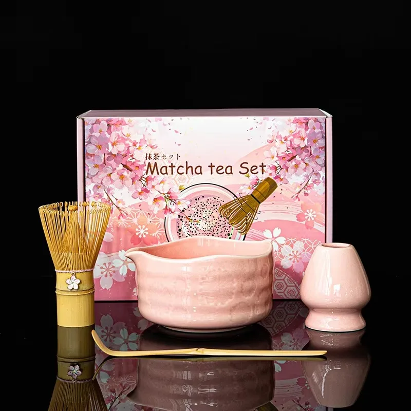 Low MOQ Matcha Tea Tea Set Custom Packaging Japanese Etiquette Matcha Stirring Set Bamboo Tea