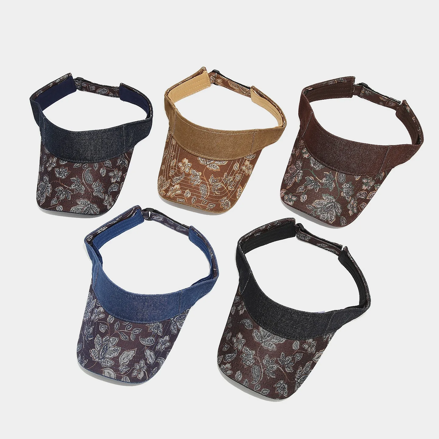 Unisex Paisley Sun Visor Hat Open Top Sun Hat Breathable Sun Protection Outdoor Sports Summer Adjustable Large Head Cap