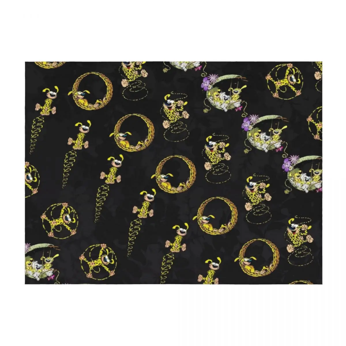 

Marsupilami tuti / Black design Throw Blanket Furrys blankets ands Picnic warm for winter Blankets