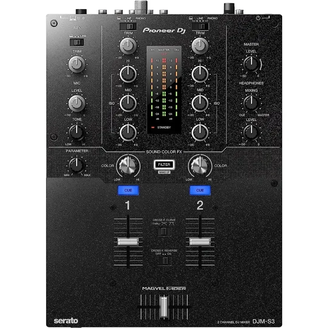 100% Best Deal on Pioneer DJM-S3 2-Channel Mixer for Serato DJ Pro