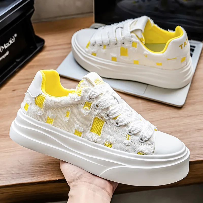 

Shoes for Men Fashion Simple Shoes Comfortable Breathable Mens Shoe Personalized Versatile Trend Sports and Leisure Board Shoes