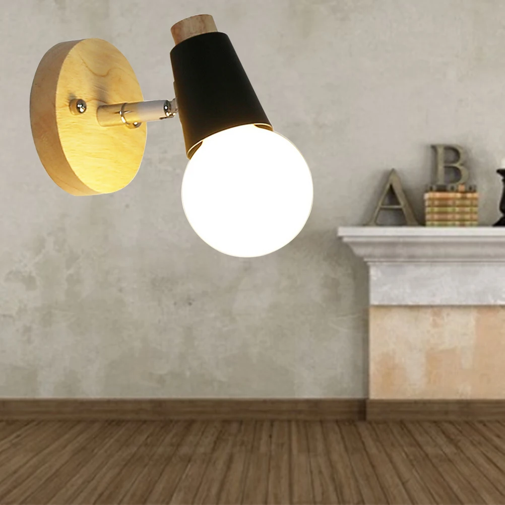 

Wall Lamp Indoor Decorative Wall Lights Sconce Wood Black Style Mounted For Living Room Bedroom Bathroom Loft