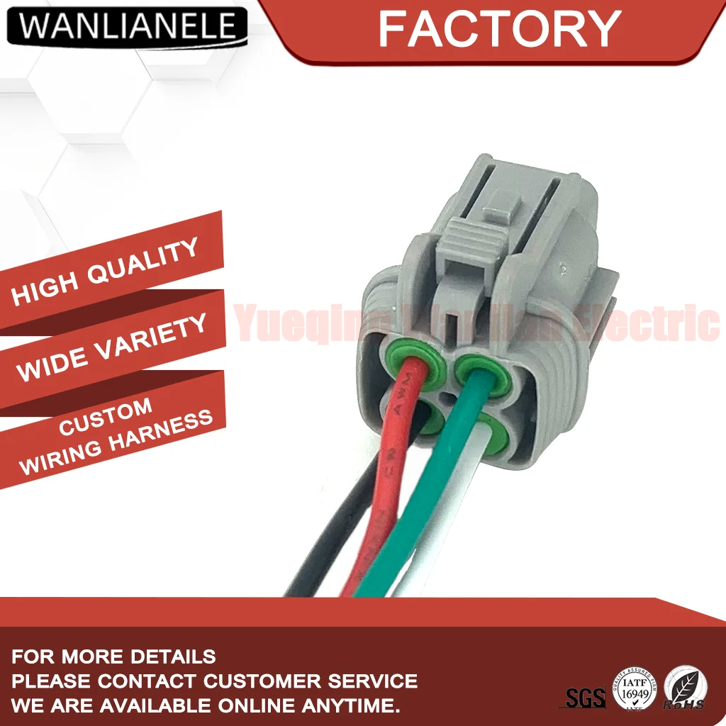 50 Sets PB295-04920 6185-1171 4 Pin Waterproof Connector Female RS04F 2.3mm Kit Fit Nissan O2 Sensor Harness with 15CM Wires