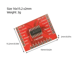 74HC595 DC3.3-5V Expansion Board Module Shift Register with Needle SPI Interface