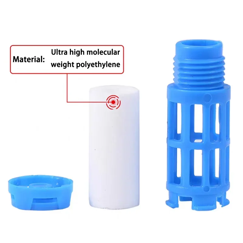 

1pcs Air Silencers Plastic Exhaust Muffler Pneumatic 1/8 1/4 3/8 1/2 Male Thread Absorb Noise Filter Slip Lock For Misting Pump