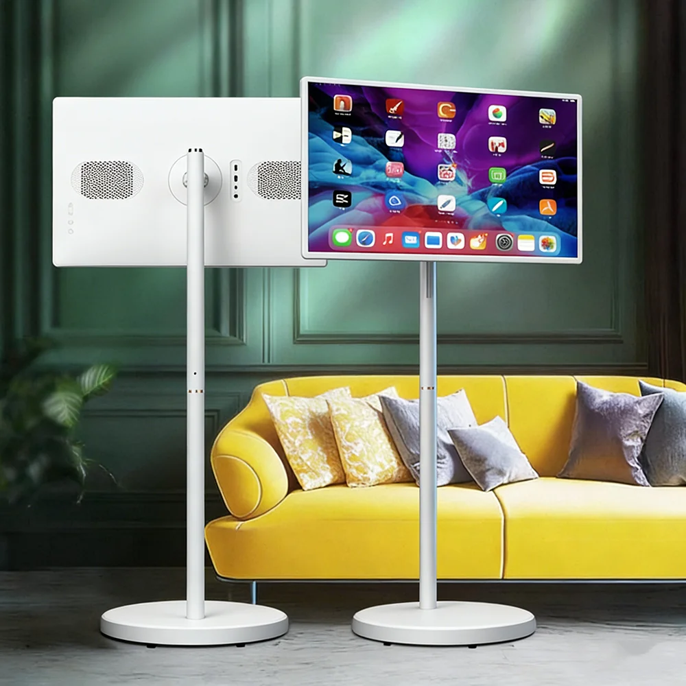 Televisor Portátil Personalizado con Batería, Monitor Giratorio Portátil Android 15 M3U, Televisión Inteligente para Interiores, Hogar, Oficina y Negocios