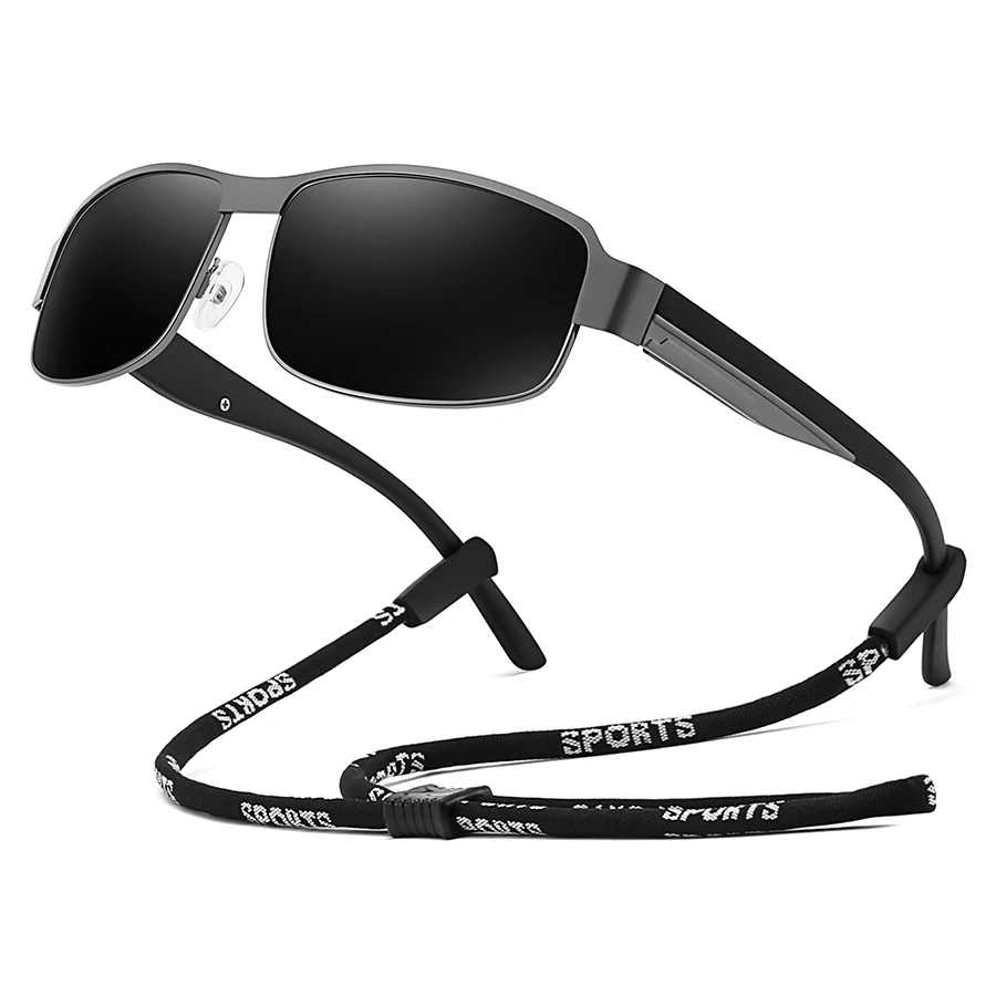 نظارات شمسية عصرية بإطار معدني UV400 للرجال والنساء، نظارات أمان عصرية خفيفة الوزن وملونة للقيادة والصيد في الهواء الطلق