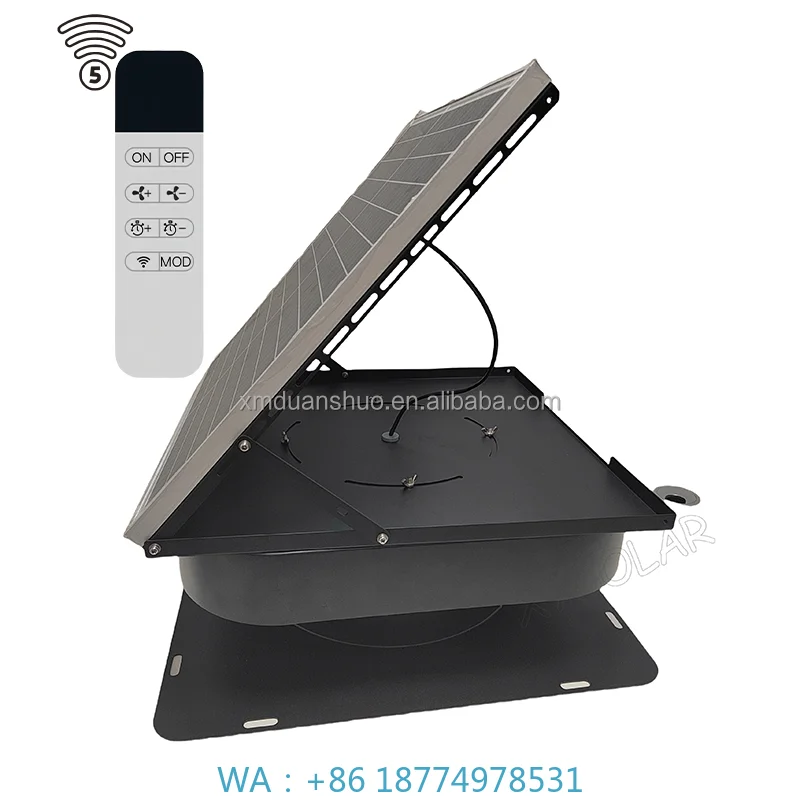 Solar Industrial Roof Turbine Ventilator Exhaust Fan With Solar Panel for Warehouse Roof Cooling Ventilation Preparation
