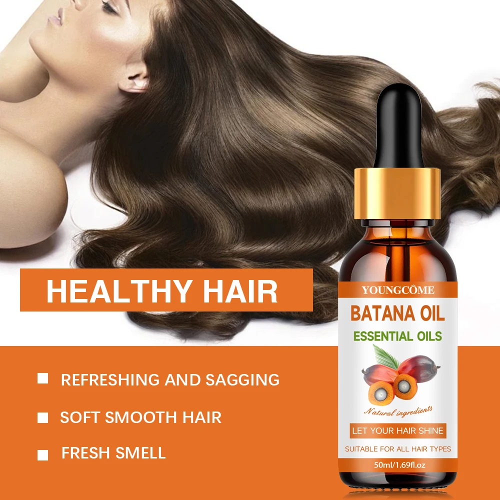 YOUNGCOME Batana Hair Oil-Nourishing and Moisturizing, Nourishing Treatment for Split Ends Dry Organics Hair Care Oil 30ml/50ml