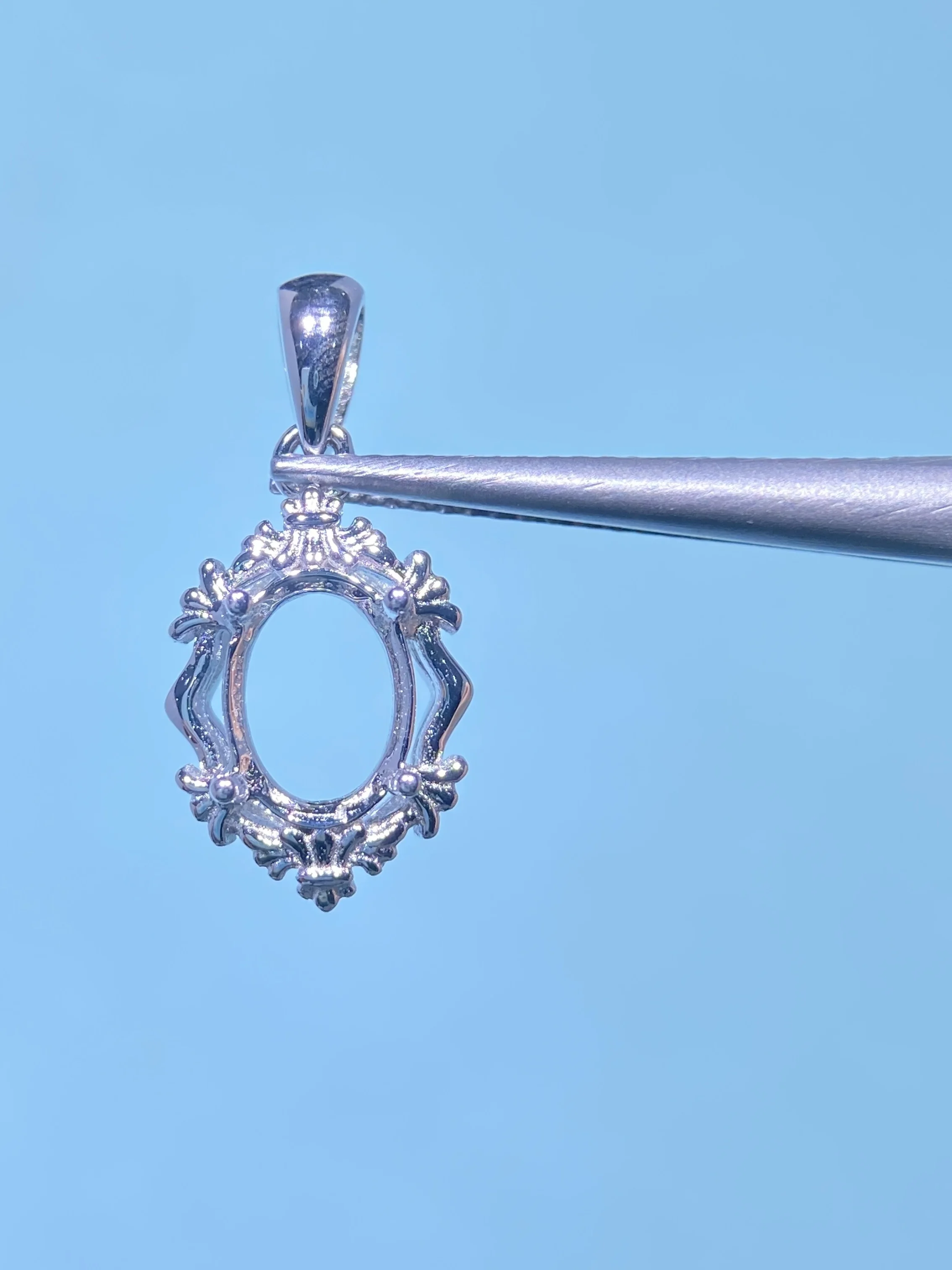 s925-純銀ペンダント女性のシンプルでファッショナブルな楕円形チェーンなしジュエリーアクセサリー-diy-ドロップイヤリングキット