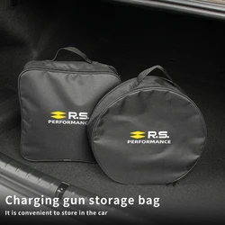 EV Car Charging Cable Storage Box Electric Vehicle Charger Cables Carry Bag For Renault RS Performance Scenic Logan Megane Sill