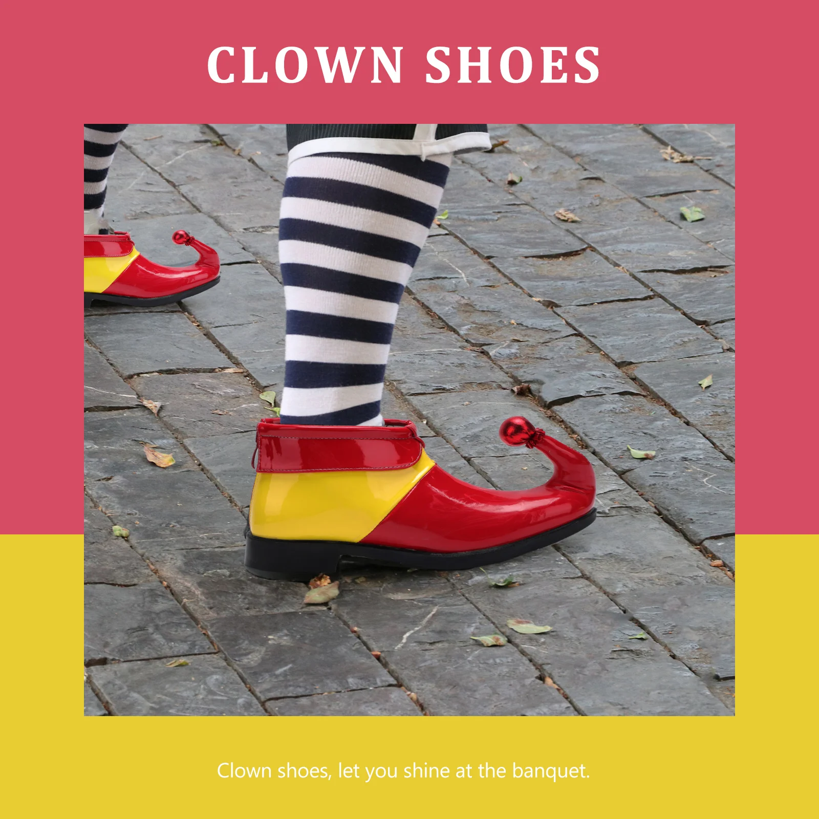 

Horn Shoes Halloween Costumes for Adults Palace Clown Men Mini Rubber and Women Accessories