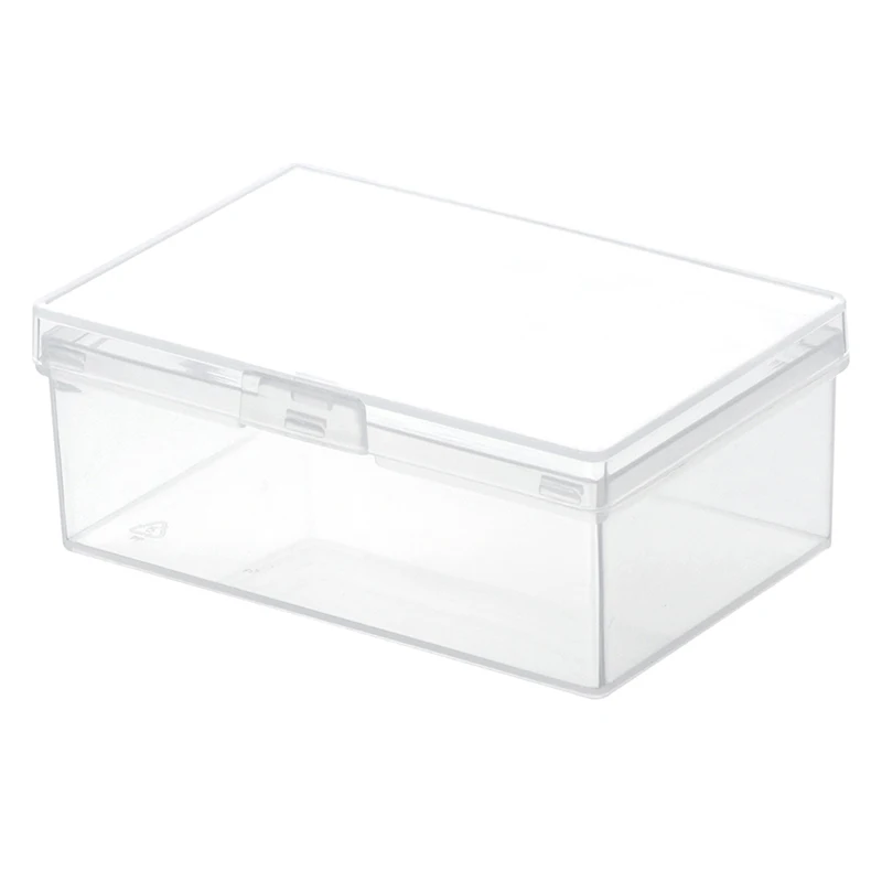 1PC Transparent Plastic Box Rectangular Hardware Classification Box With Lid Storage Electronic Parts With Lid Collection Box