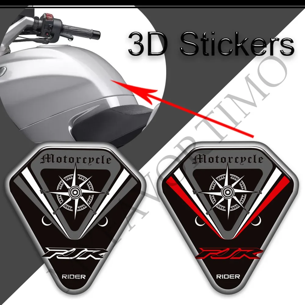 Windshield Windscreen Screen Wind Deflector Knee Kit Cases 3D Stickers Decals For FJR1300 FJR 1300 Tank Pad Protection