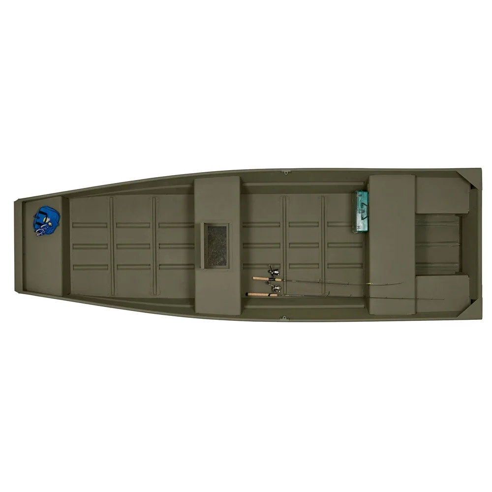 Barco Jon de pesca de alumínio de 16 pés com fundo plano pequeno Barco Jon para venda