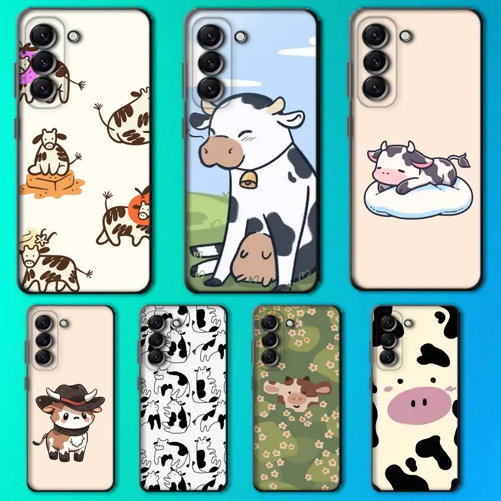 

Dairy Cattle Cow Speckle Phone Case For Samsung Galaxy A13,A21s,A22,A31,A32,A52,A53,A71,A80,Soft Black Shell