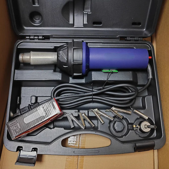 Straight Barrel Heat Gun 1600W 230V,for PP PE PVC PFA Plastic Welding Work,Temperature Control Hot Air Gun Welder
