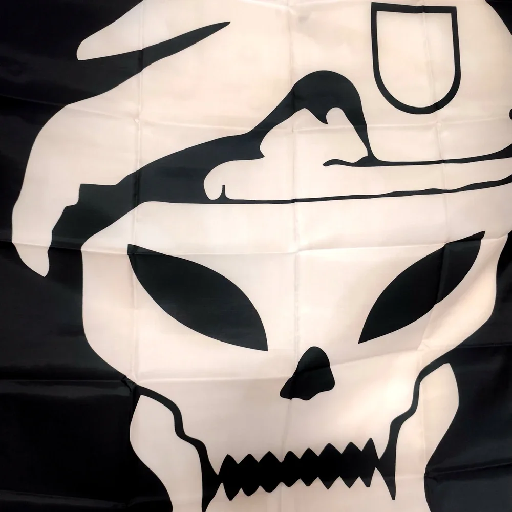 90x150cm Polyester Beret Soldier Skull Flag Outdoor Decoration Banner Hanging Flying