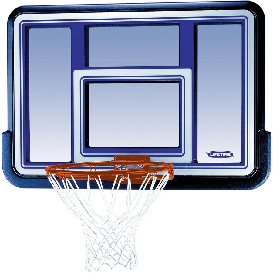 Kit Kombinasi Papan dan Ring Bola Basket Anti Pecah 44 Inci untuk Lapangan Bola Basket Luar Ruangan dengan Desain Tahan Lama dan Ketahanan Benturan Tinggi