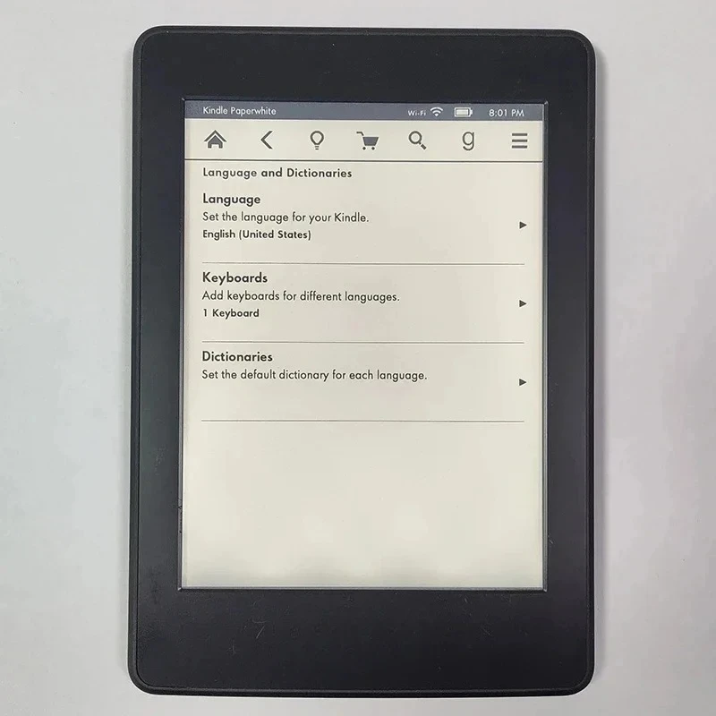 6th Registerable Account Kindle E-Book Reader Touch Screen Ebook With Backlight E-ink 6 inch Ink Screen