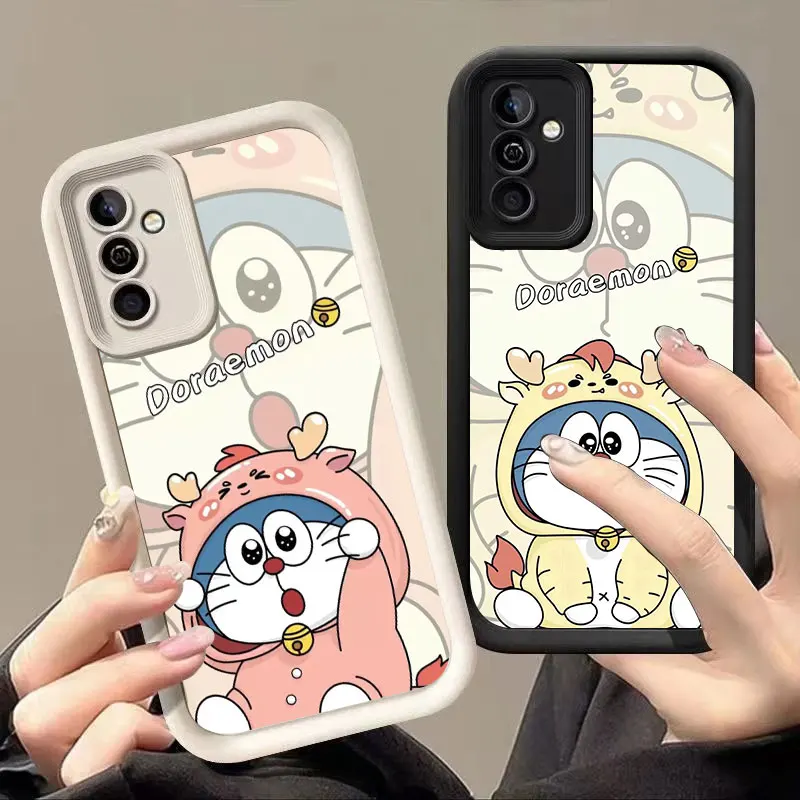 Lovely D-Doraemon Phone Case For Samsung Note 20 Ultra A03 Core A04 A05 S A01 A06 A20 A30 A50 M12 M13 M15 M34 5G M51