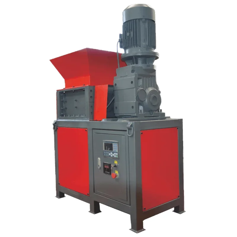 Small Mini Industrial Twin Two Double Shaft Wood Biomass Textile Glass Recycling Crushing Crushers Shredding Shredder Machine