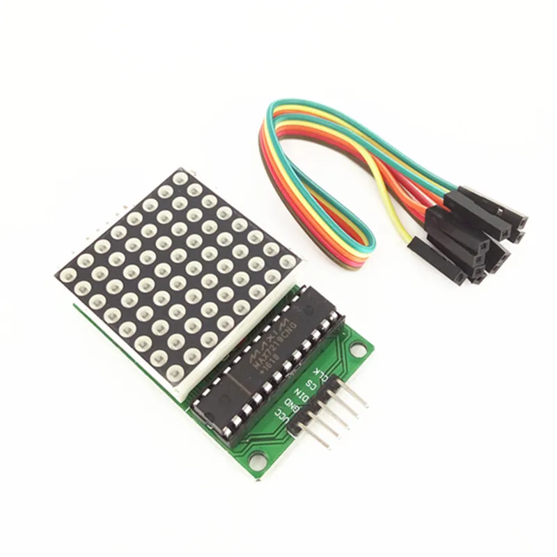 MAX7219 Dot Matrix Module Control Module Single-chip Module Display Module With Dupont Line Kit