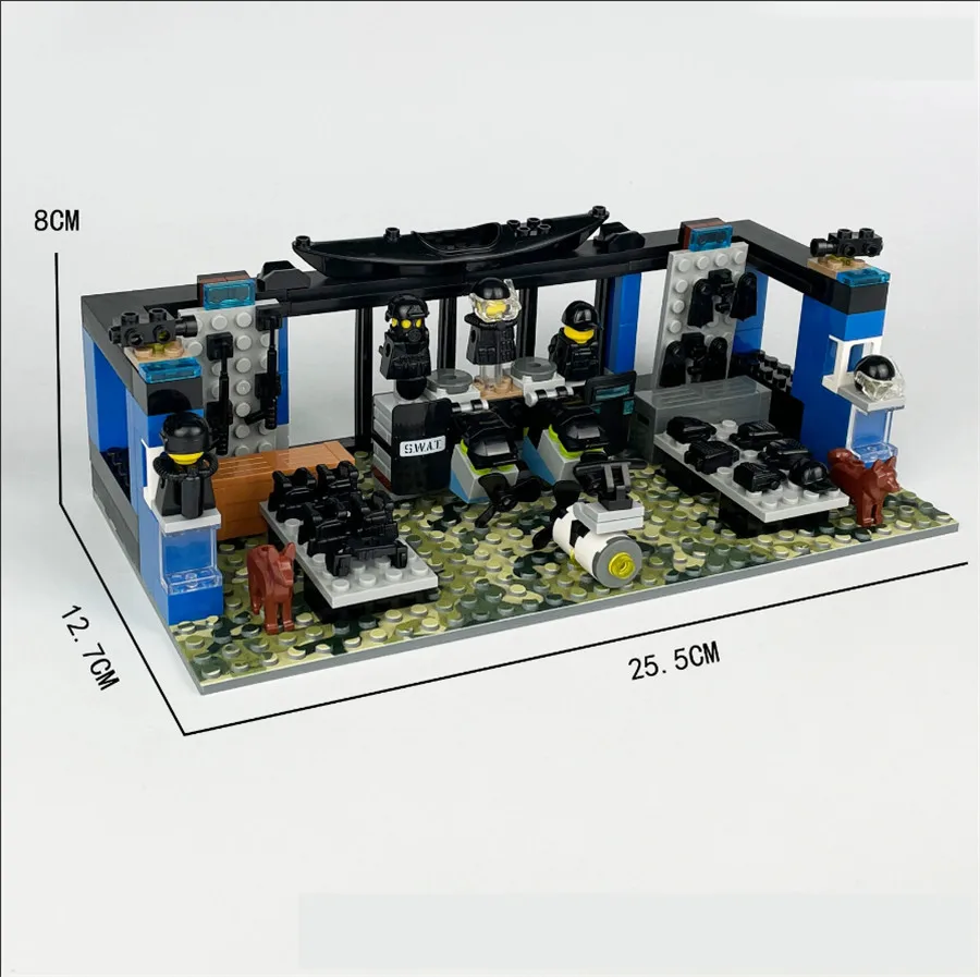 Boat and diving equipment base building block Set Snorkeling Gear Ocean Exploration Toys blocks for Adults Kids