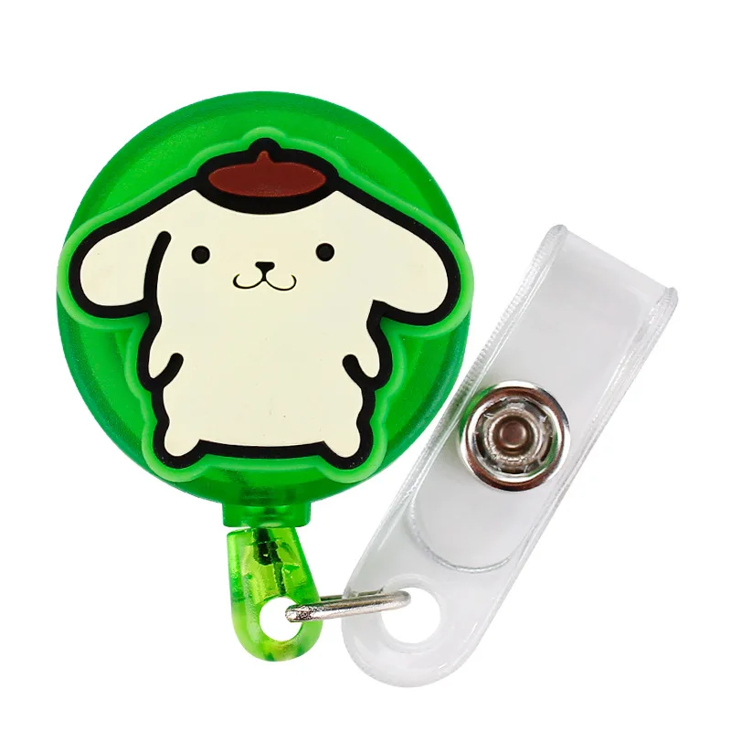 Hello Kitty Melody Kuromi for ID Card Holder Scalable Toggle Clip Employee Card Doctor Nurse Chest Card Student Bus Card Holder