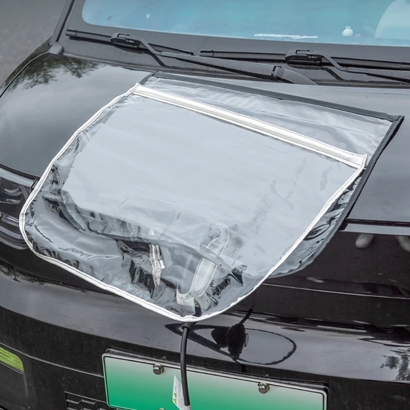 

Car Charging Port Rain Cover Protective Cover Transparent Magnetic EV Charger Port Protector Waterproof Outdoor Car Accessories