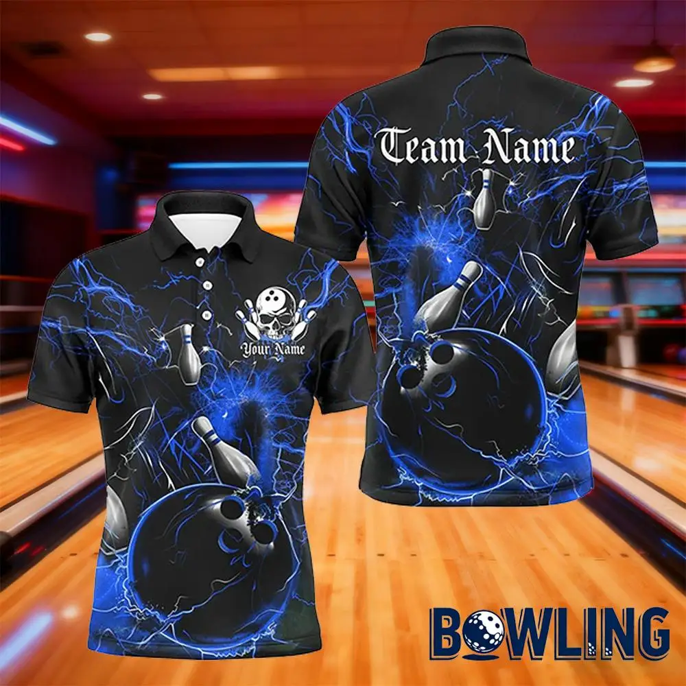 البولينج طباعة فريق مخصص قميص بولو نادي التدريب قصيرة الأكمام تنفس موحدة جيرسي تخصيص قمصان غولف للرجال