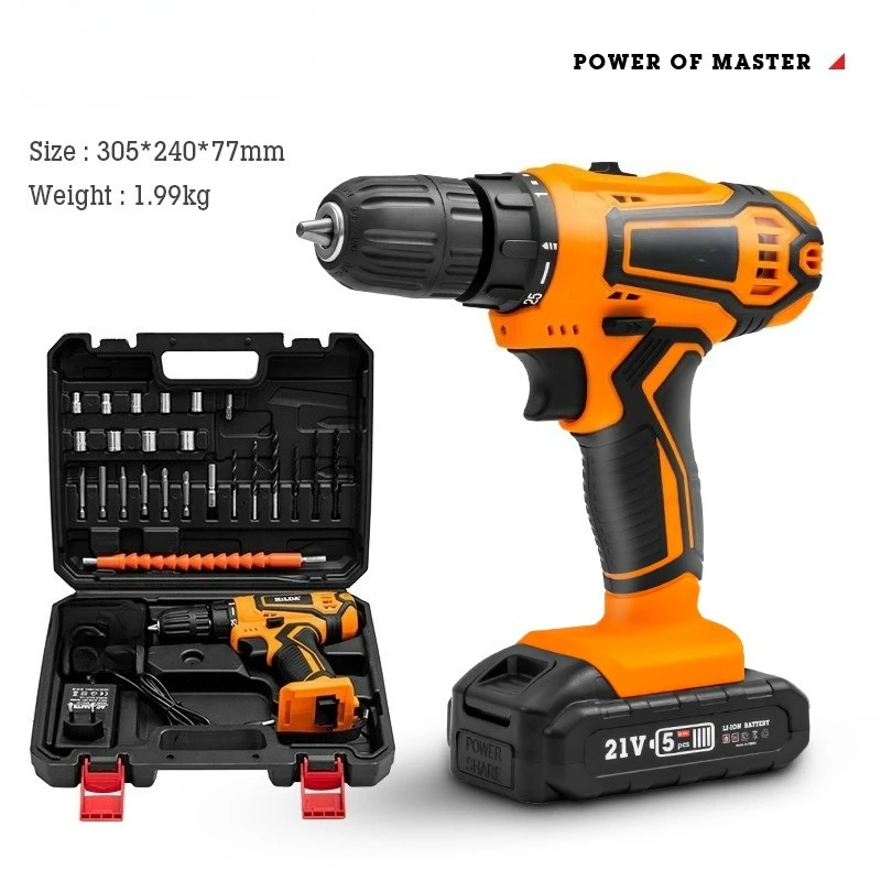 21V/16.8V Cordless Drill Compact Electric Screwdriver with LED Light Portable Power Tool for DIY Must-Have